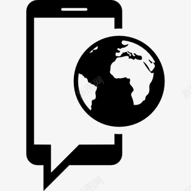 世界人口日智能手机与互联网连接图标图标