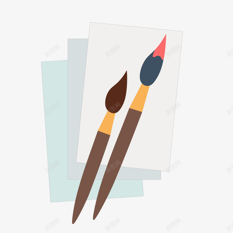彩色画笔毛笔书画png免抠素材_88icon https://88icon.com 书画 彩色 彩色毛笔 毛笔 画笔