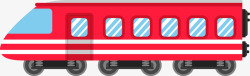 红色卡通小火车图矢量图素材