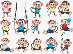 猴年卡通猴子素材
