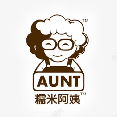 性感阿姨糯米阿姨奶茶logo图标图标