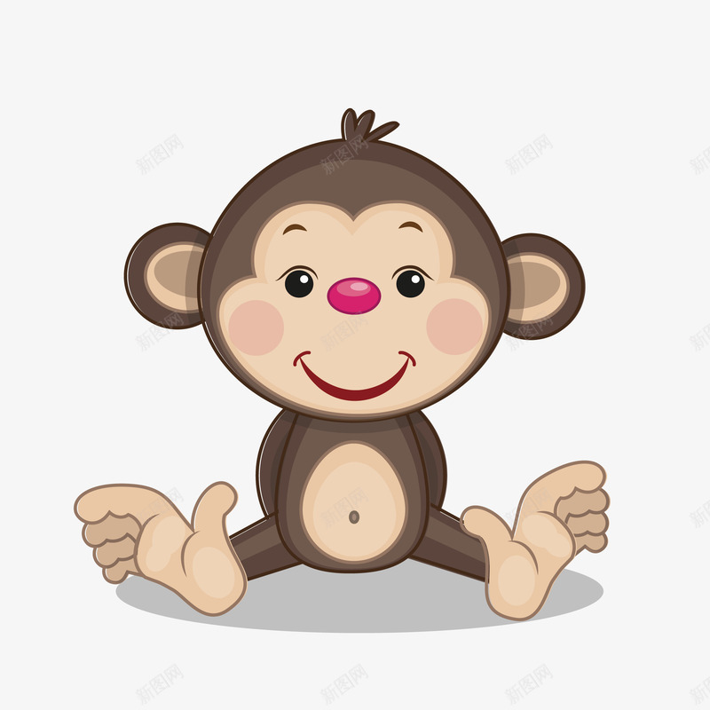 坐着的卡通小猴子png免抠素材_88icon https://88icon.com 动物 卡通猴子 可爱猴子 小猴子 棕色猴子 水彩 猴子