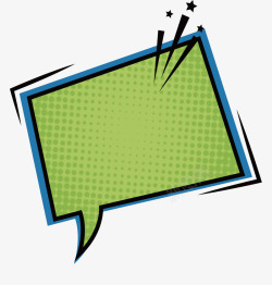 绿色矩形对话框素材