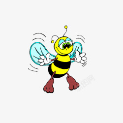 小蜜蜂小动物卡通素材