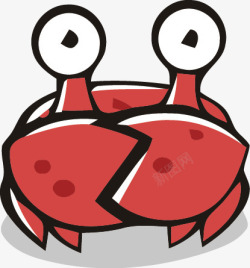 卡通手绘可爱蟹螃蟹素材