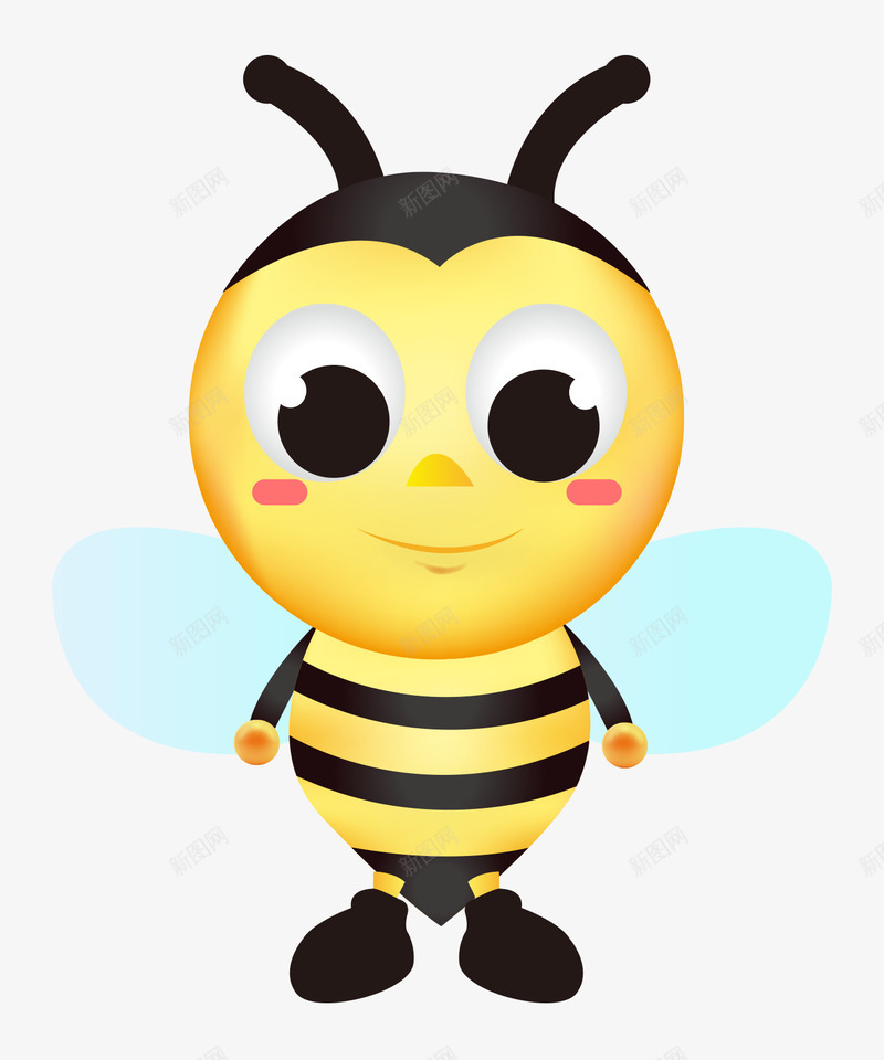 卡通蜜蜂黄色渐变矢量图ai免抠素材_88icon https://88icon.com 卡通蜜蜂 渐变 渐变样式 蜜蜂 蜜蜂矢量 黄色渐变 矢量图