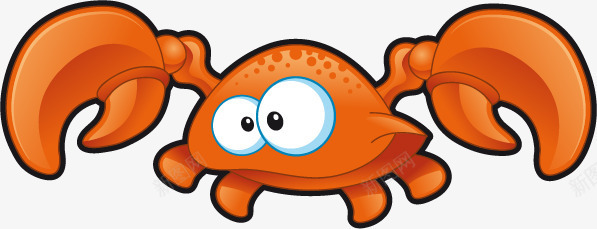 橙色螃蟹png免抠素材_88icon https://88icon.com 大闸蟹 手绘大闸蟹 螃蟹