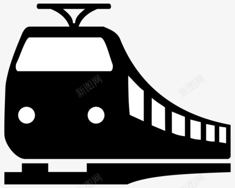 扁平化火车图标图标