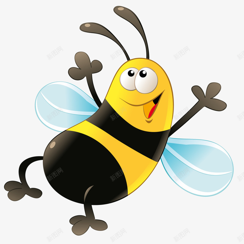 勤劳的小蜜蜂png免抠素材_88icon https://88icon.com 动物 蜜蜂 黄色 黄色小蜜蜂 黄色的