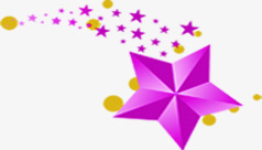 紫色五角星商场促销素材