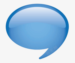 蓝色圆形对话框素材