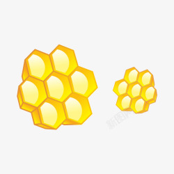 金黄的蜂巢六边形蜂巢高清图片