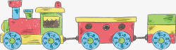 儿童玩具火车矢量图素材