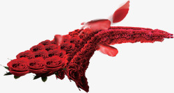 红色玫瑰花创意装饰素材