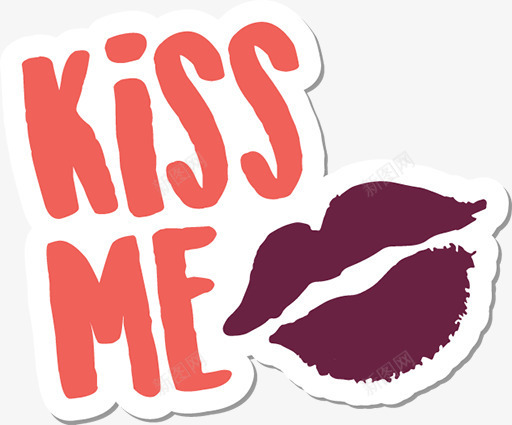 kissme红唇png免抠素材_88icon https://88icon.com kiss me 亲吻 创意 卡通 手绘 爱意 红唇 英文单词 表白