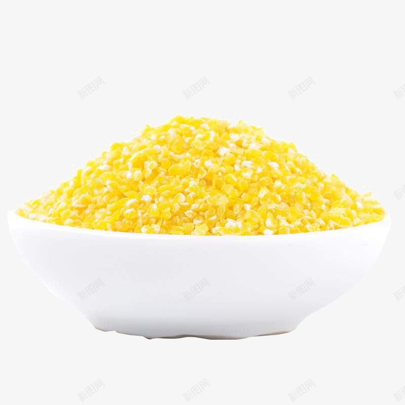 一碗玉米碴png免抠素材_88icon https://88icon.com 有机 玉米碴 金黄色 食品 食用