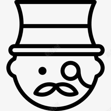帽子绅士图标图标