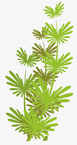 藻类植物枝叶卡通迷你藻类高清图片