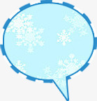 蓝底雪花图案对话框素材