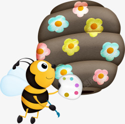蜜蜂和蜂巢素材