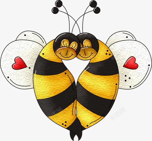 相爱的小蜜蜂png免抠素材_88icon https://88icon.com 儿童 勤劳的小蜜蜂 卡通 小精灵 童话 蜜蜂