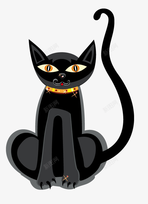 邪恶黑猫png免抠素材_88icon https://88icon.com 万圣节 卡通手绘 恐怖 邪恶势力 鬼影 黑猫