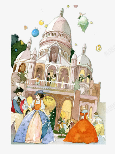 城堡png免抠素材_88icon https://88icon.com 公主 城堡 插画 梦幻 王子 王子和公主 童话