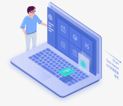 扁平智能化笔记本效果素材
