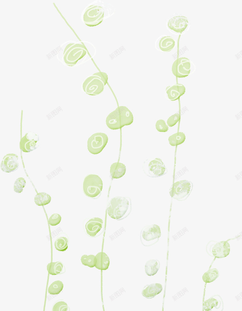 绿色手绘枝叶png免抠素材_88icon https://88icon.com 手绘枝叶 枝叶 绿色枝叶