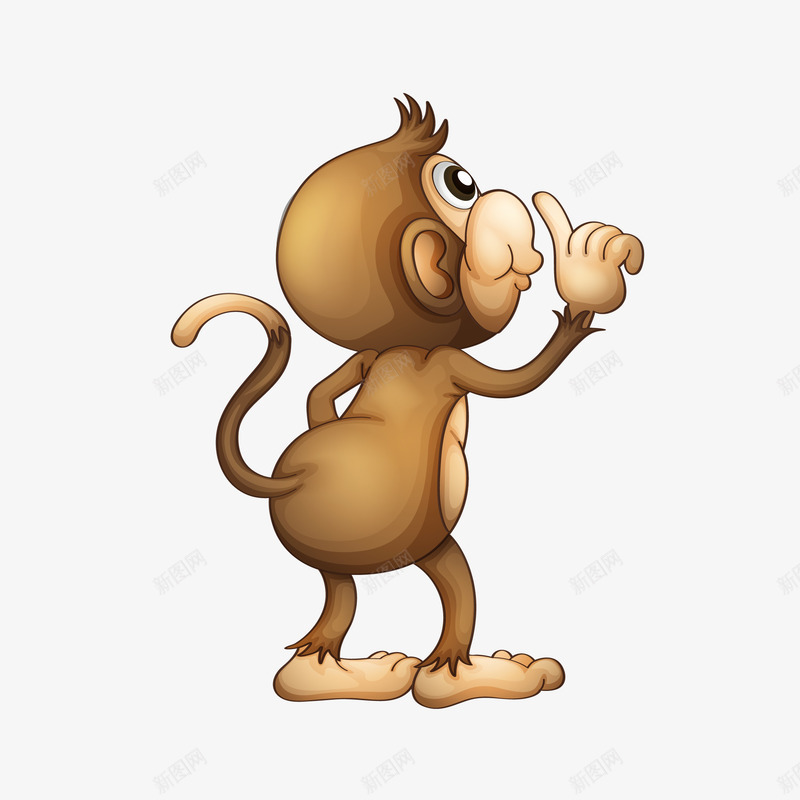 卡通猴子矢量图eps免抠素材_88icon https://88icon.com 动物 动物插画 卡通 卡通动物 可爱动物 小动物 猴子 矢量图