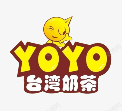 黄色金子YOYO奶茶logo图标图标