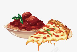 意大利面和披萨素材