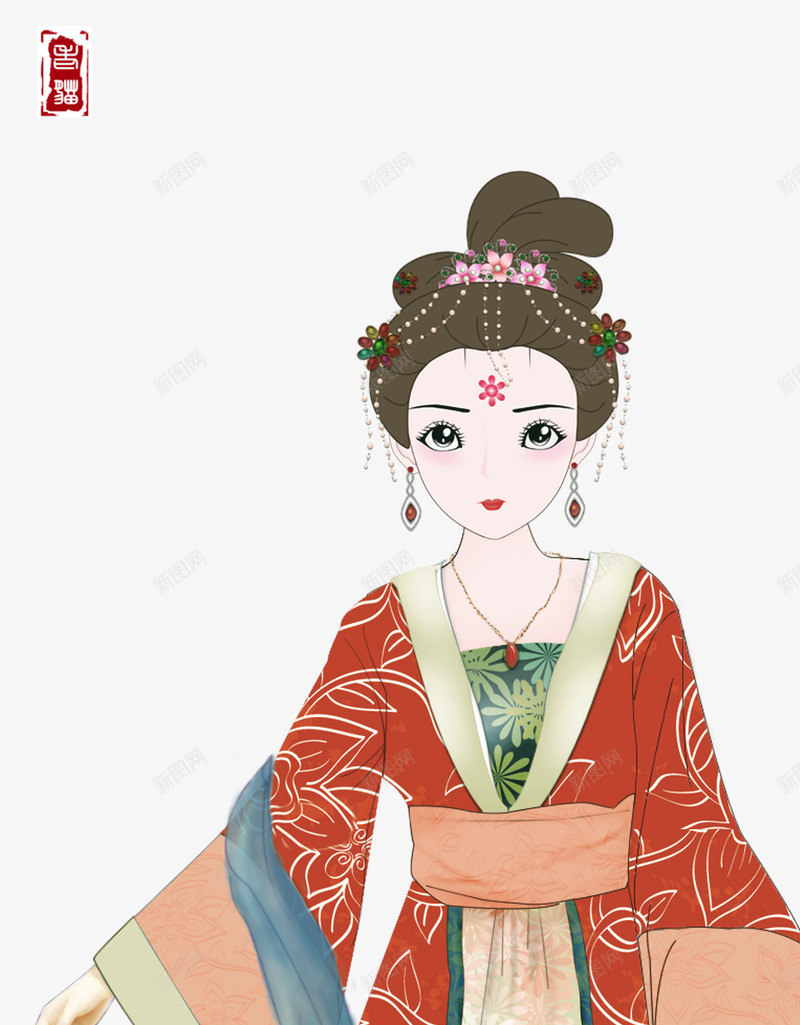 古代优雅美女背景png免抠素材_88icon https://88icon.com 优雅 古代 美女 背景