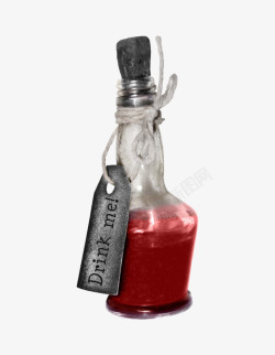 复古恐怖红色液体瓶子素材