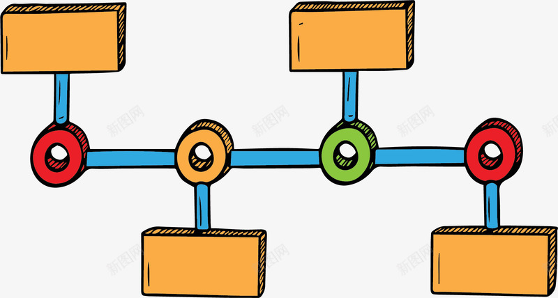 手绘风矩形框流程图矢量图ai免抠素材_88icon https://88icon.com 定制流程 手绘风 时间轴 步骤图 流程图 矢量png 矢量图 矩形框