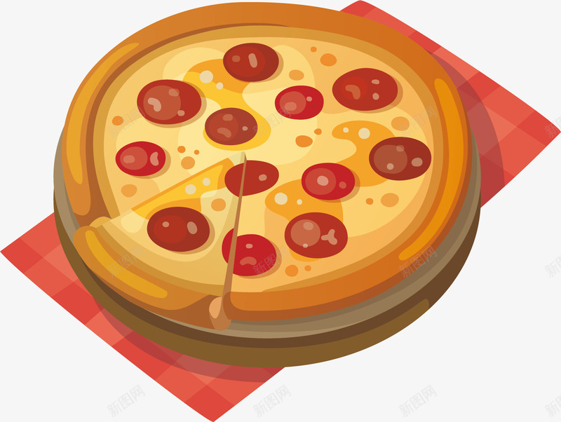 披萨水果披萨矢量图ai免抠素材_88icon https://88icon.com 披萨 水果披萨 矢量图