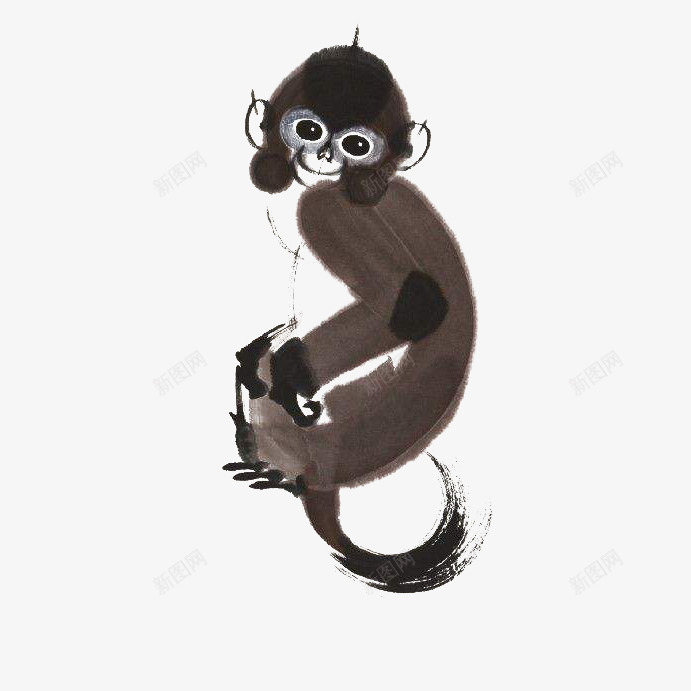 一只微笑的可爱猴子水墨画插画免png免抠素材_88icon https://88icon.com 一只微笑的可爱猴子水墨画插画免抠免费下载 中国风 传统 古典 可爱 微笑 水墨 水墨猴子 水墨画 猴子 黑色