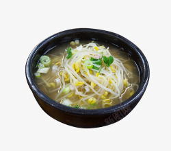 石锅豆芽菜汤素材