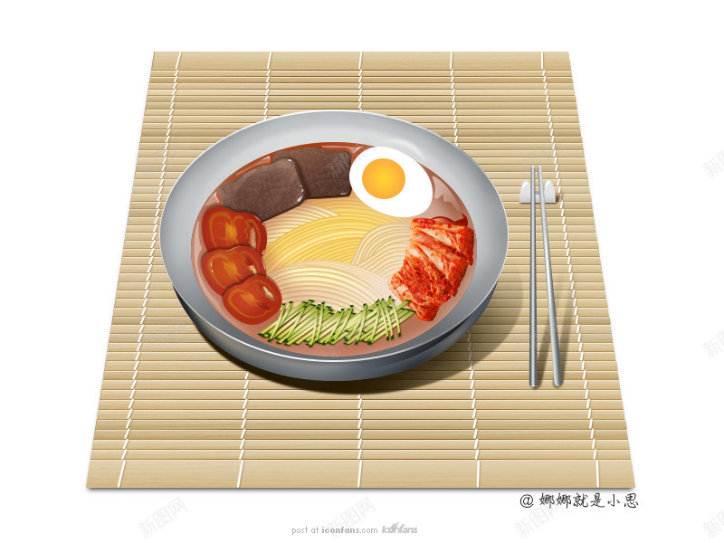 美味韩式冷面手绘png免抠素材_88icon https://88icon.com 冷面 美味