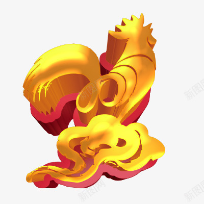 金鸡png免抠素材_88icon https://88icon.com 2017年 立体效果 金黄色