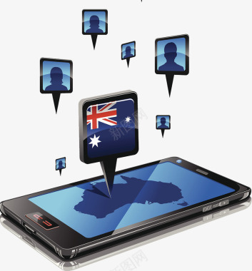智能手机澳洲国旗智能手机图标图标