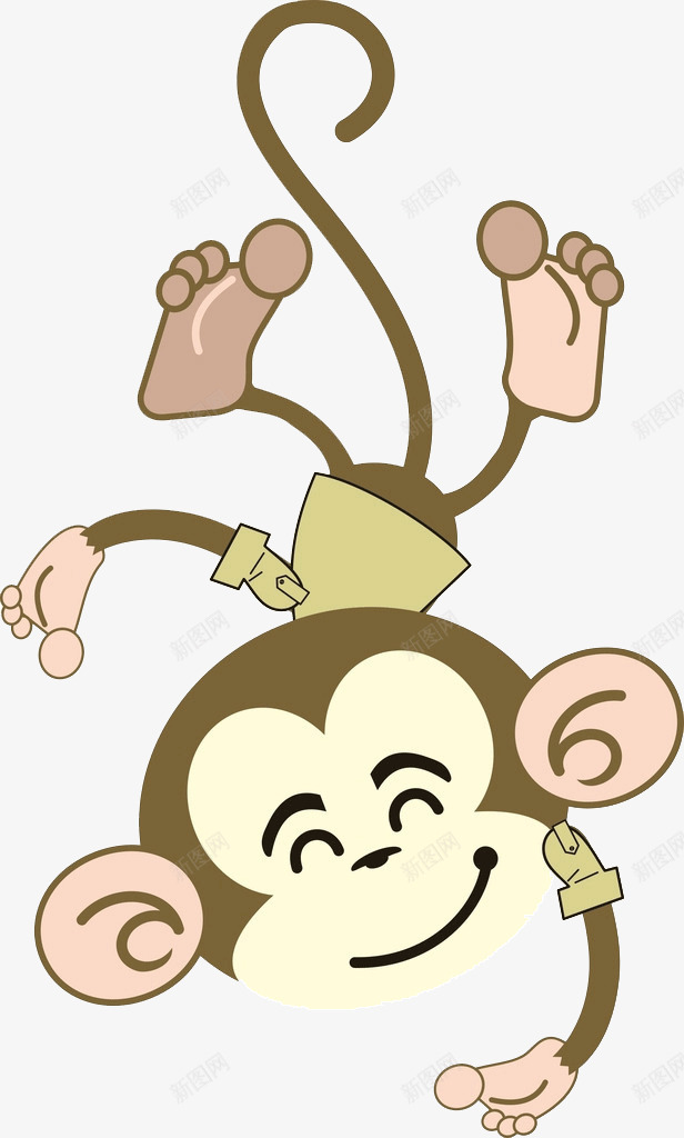 猴子png免抠素材_88icon https://88icon.com 俯冲 向下 尾巴 脚丫