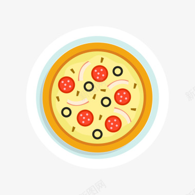 蓝莓披萨免抠素材餐饮食物图标图标