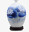 中国风花纹瓷瓶摆件素材
