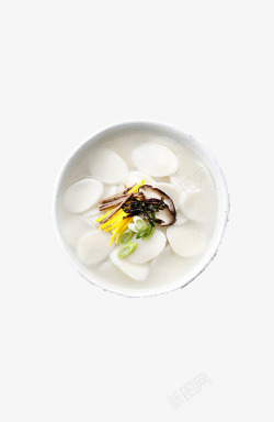 韩式清蒸的年糕汤素材
