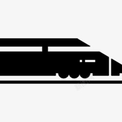 蓝色图案高速列车黑色火车头高铁剪影高清图片