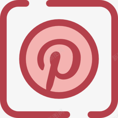 循环标志Pinterest图标图标
