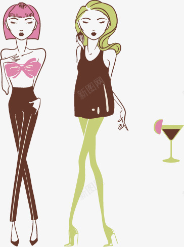 闺蜜的美好时光矢量图ai免抠素材_88icon https://88icon.com 朋友 美女 闺蜜 矢量图