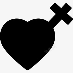 十字架形状万圣节的心卡跨图标高清图片