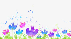 彩色花朵绘画背景素材